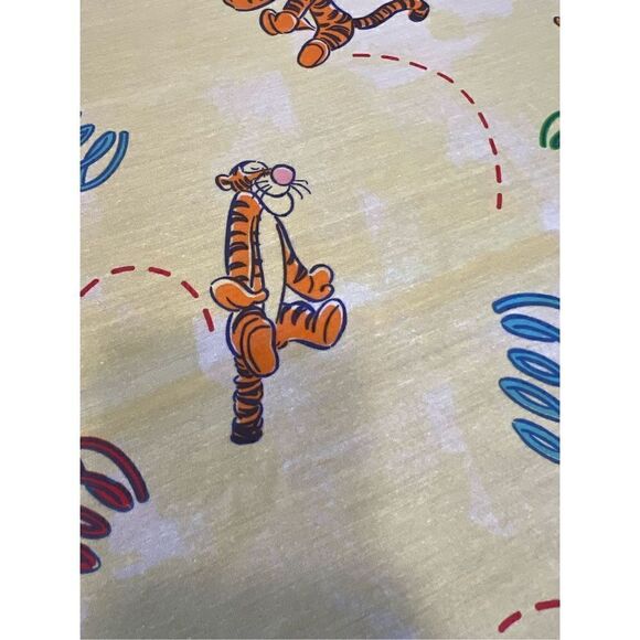 vintage Disney winnie the pooh tigger hopping yellow 2 curtain panels 40x63 each - Picture 7 of 9